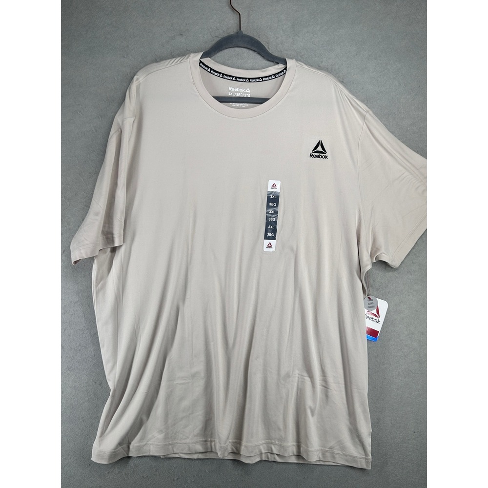 Reebok RBK Core SS Tee Pumice Stone Tan Performance T-Shirt 3XL NEW W TAGS